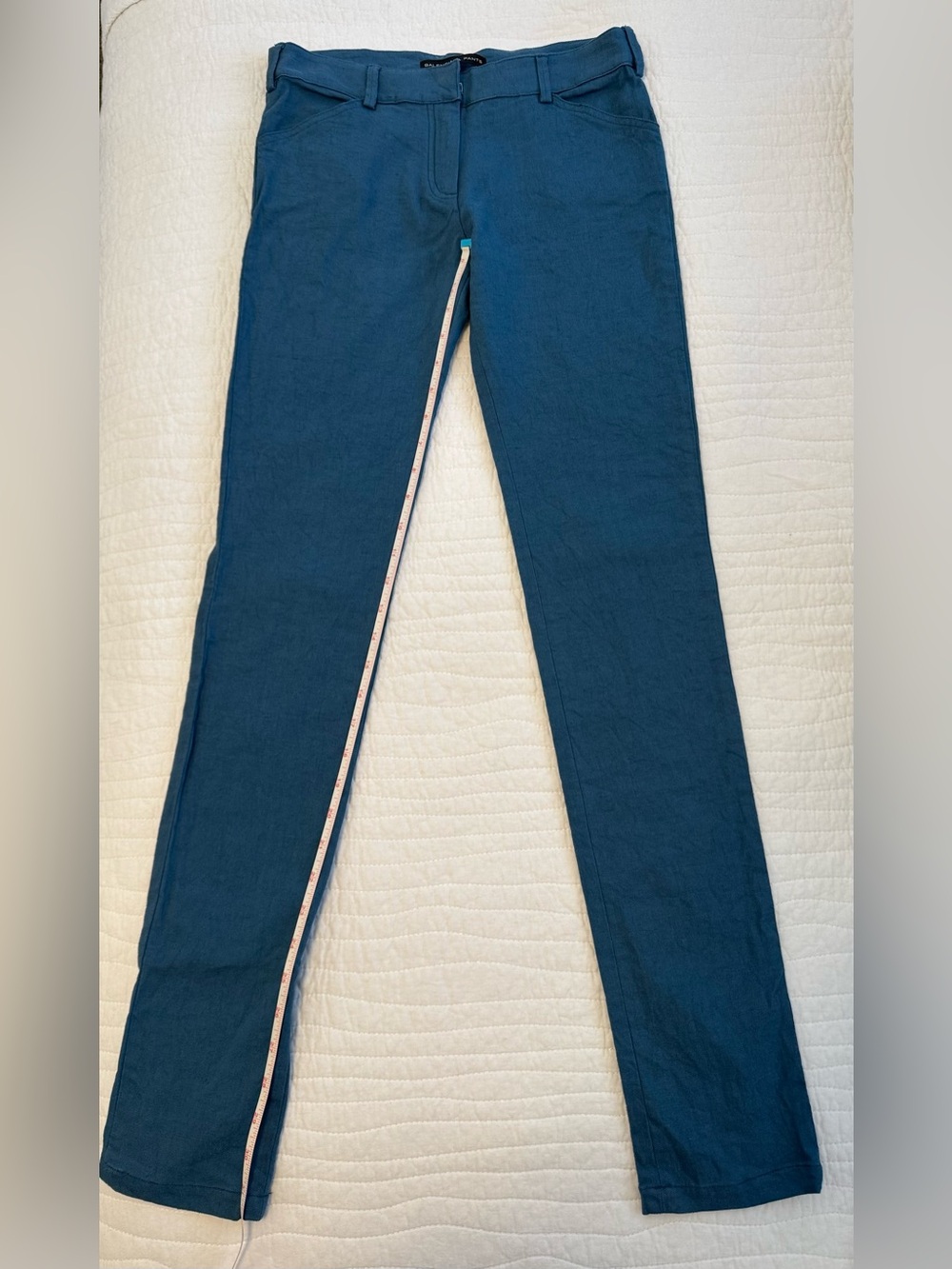 Balenciaga Women’s Blue linen skinny pant